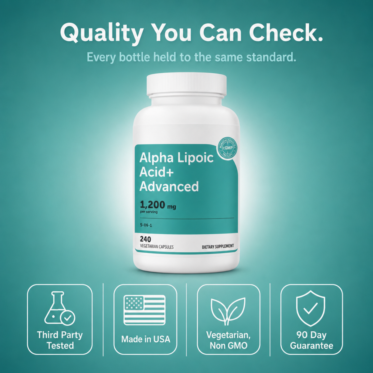 Alpha Lipoic Acid 1,200mg – 240 Vegetarian Capsules