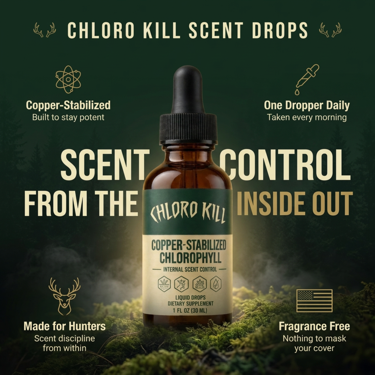 Chloro Kill Hunting Drops