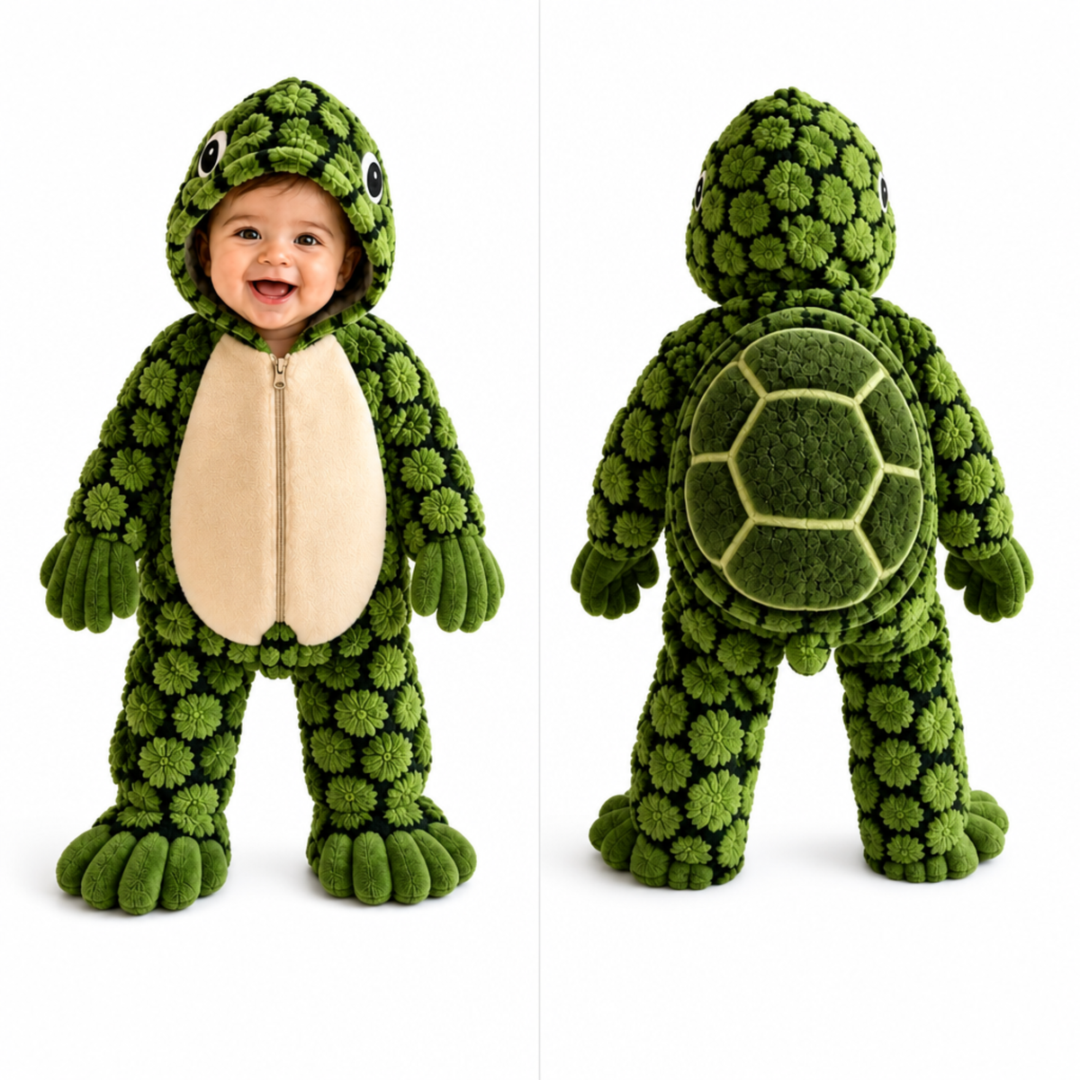 Plush Turtle Baby Onesie